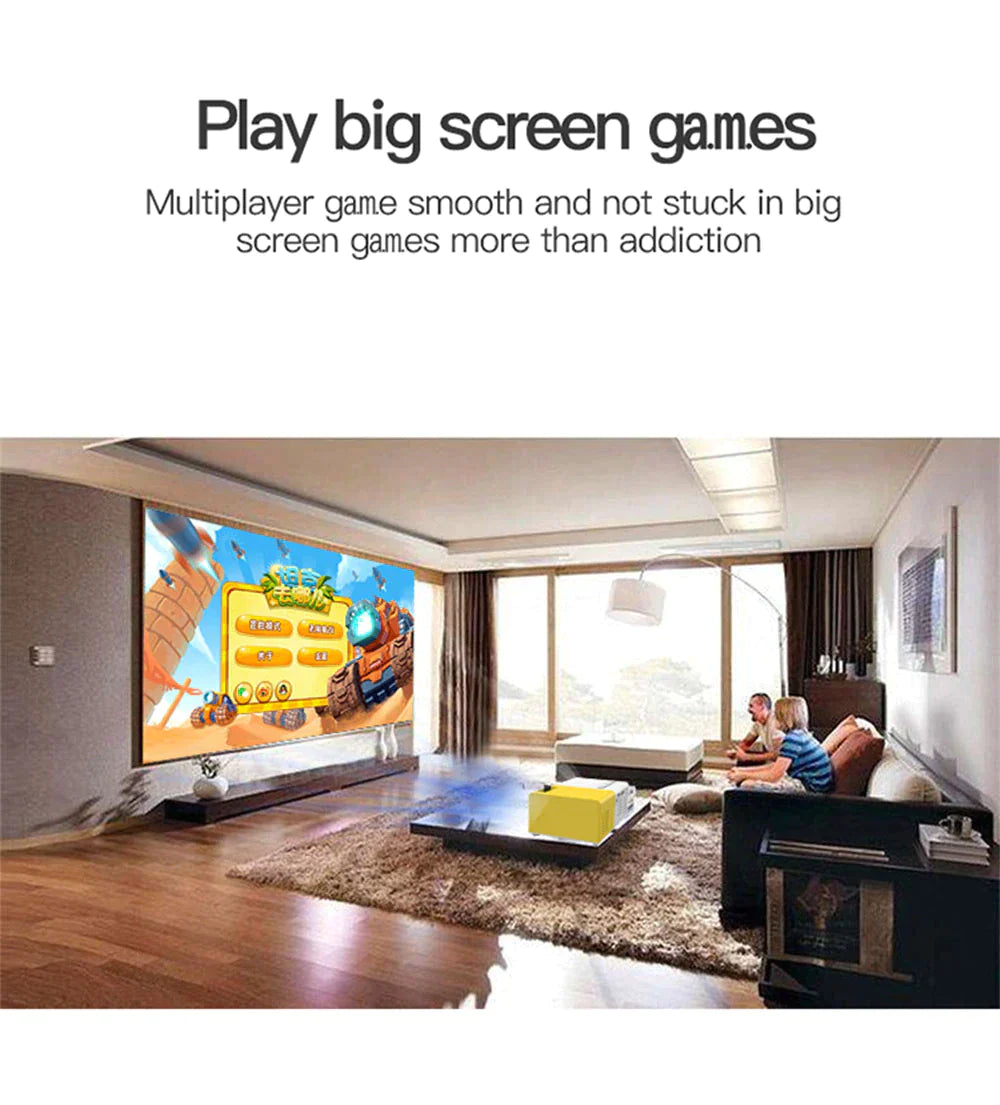 Play Bog Screen Games with 1080P Projector