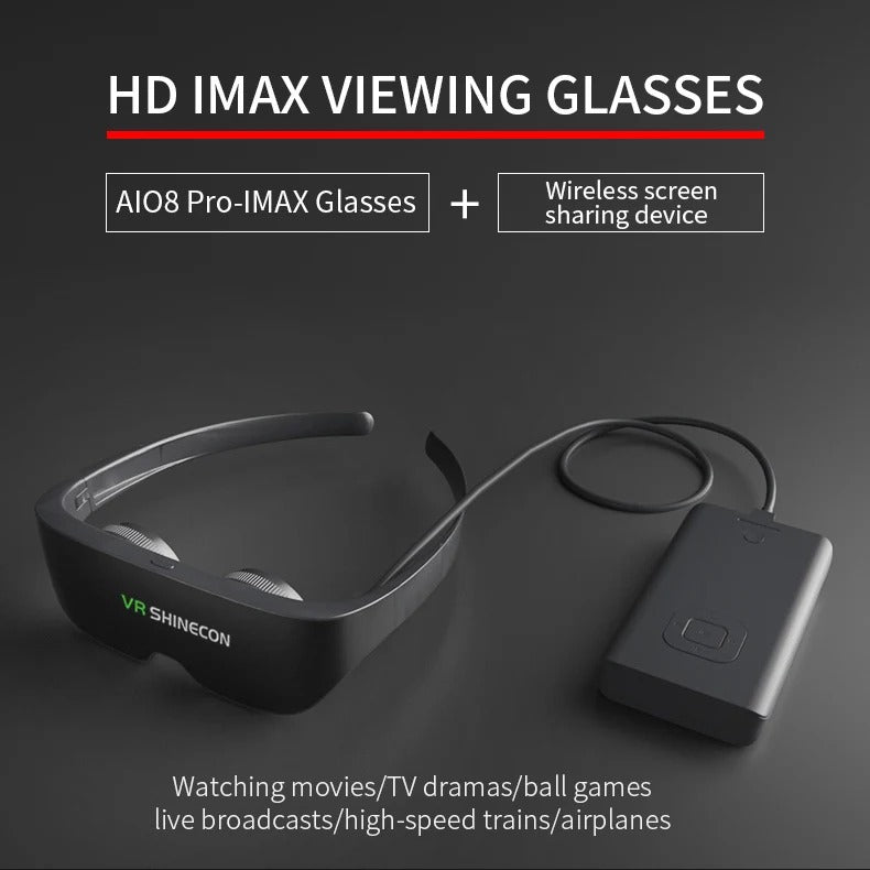 ImmerseXperience VR: Smart Glasses for IMAX Giant Screen, 4K HD, Mobile Projection, and 3D Private Cinema