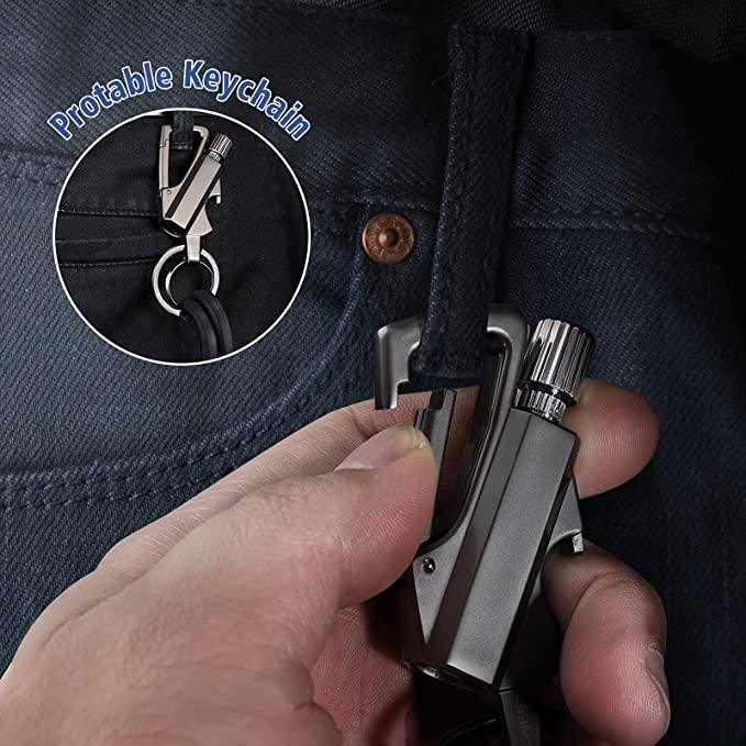Compact & durable permanent match keychain with bottle opener