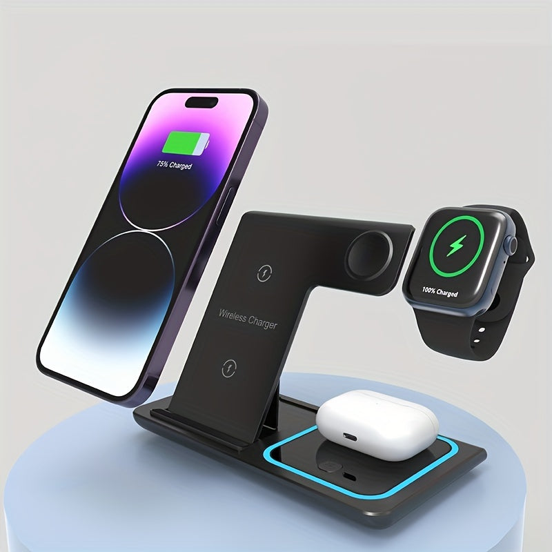 ChargeHub Pro 3-in-1: Ultimate Wireless Charging Station