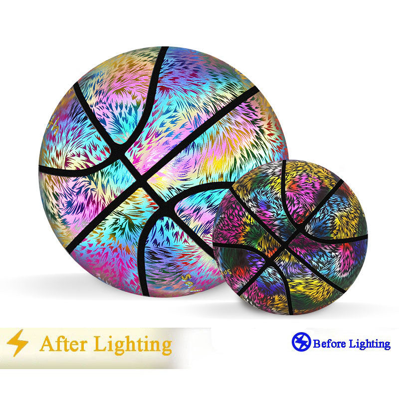 Holographic Glowing Reflective Basketball