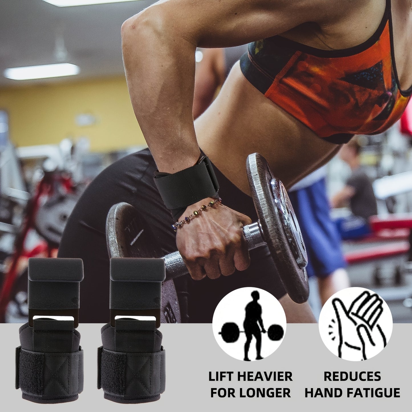 PowerLift Pro Hooks: Premium Heavy-Duty Lifting Straps for Ultimate Workout Support