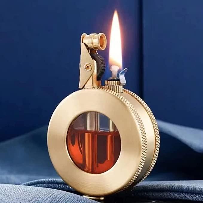 Vintage kerosene lighter with intricate design