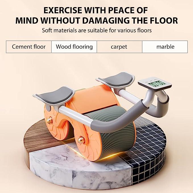 Ab Roller Exercise Equipment with Automatic Rebound Feature