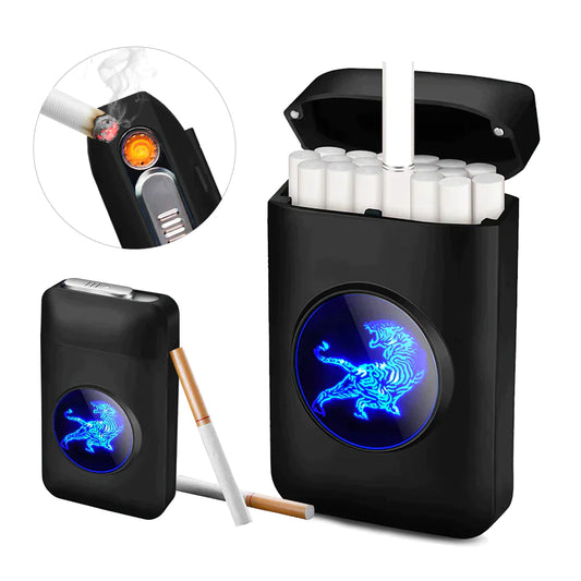 LED Display Cigarette Case with Lighter: Convenience & Style