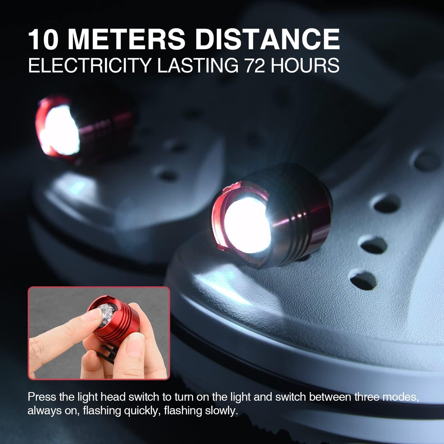 Crocs LED Headlights - Lasts up to 72 Hours on a Single Charge