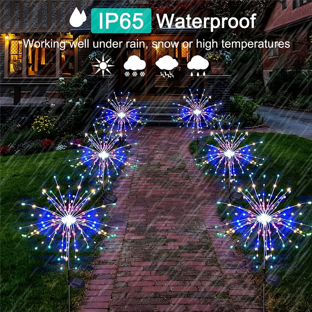 1 Pack IP65 Solar Firework Light Outdoor