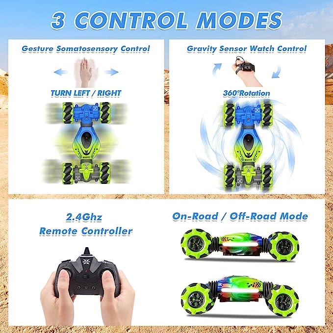 Gesture-Controlled RC Car - 3 Control Modes