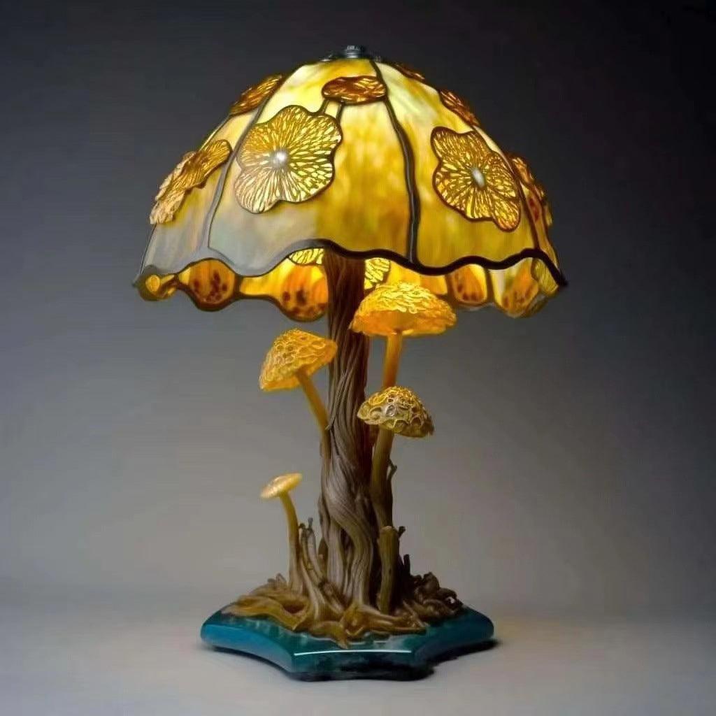 Yellow Color Glass Table Lamp