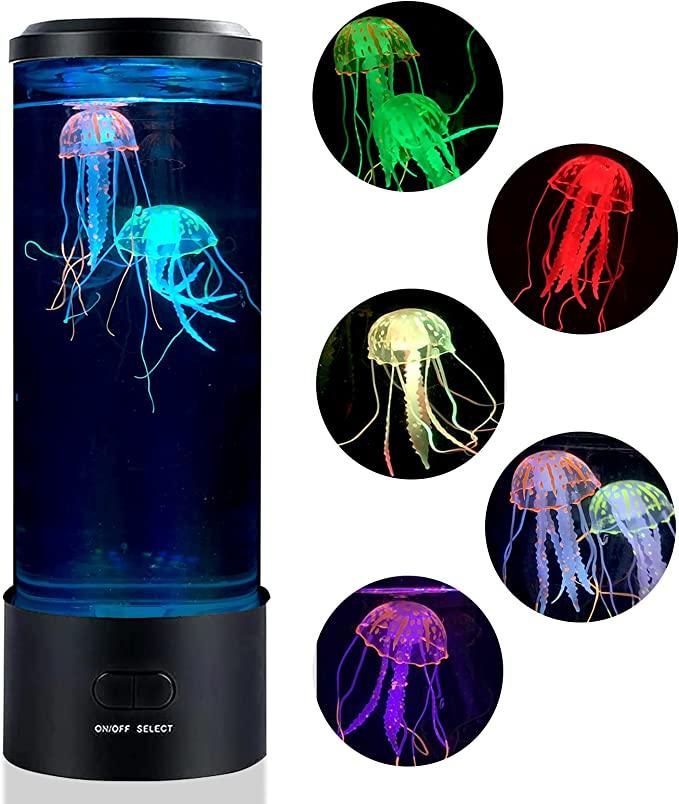 Illuminated jellyfish in the mesmerizing jellyfish lamp