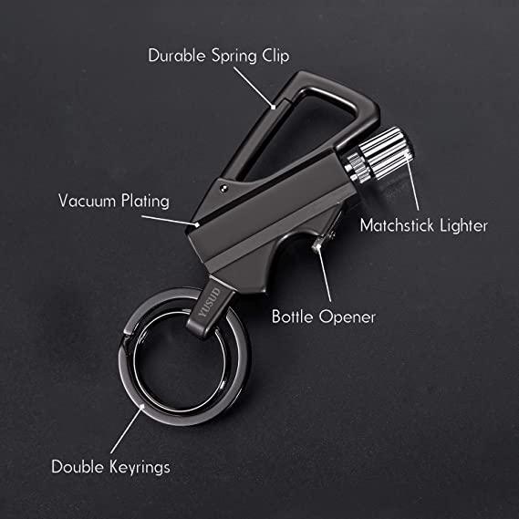 Portable keychain with infinity lighter