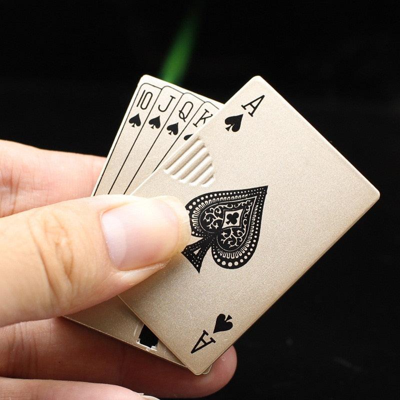 Novelty poker card-themed lighter design