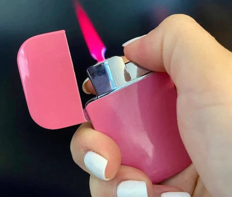 Pink flame pocket lighter for everyday use